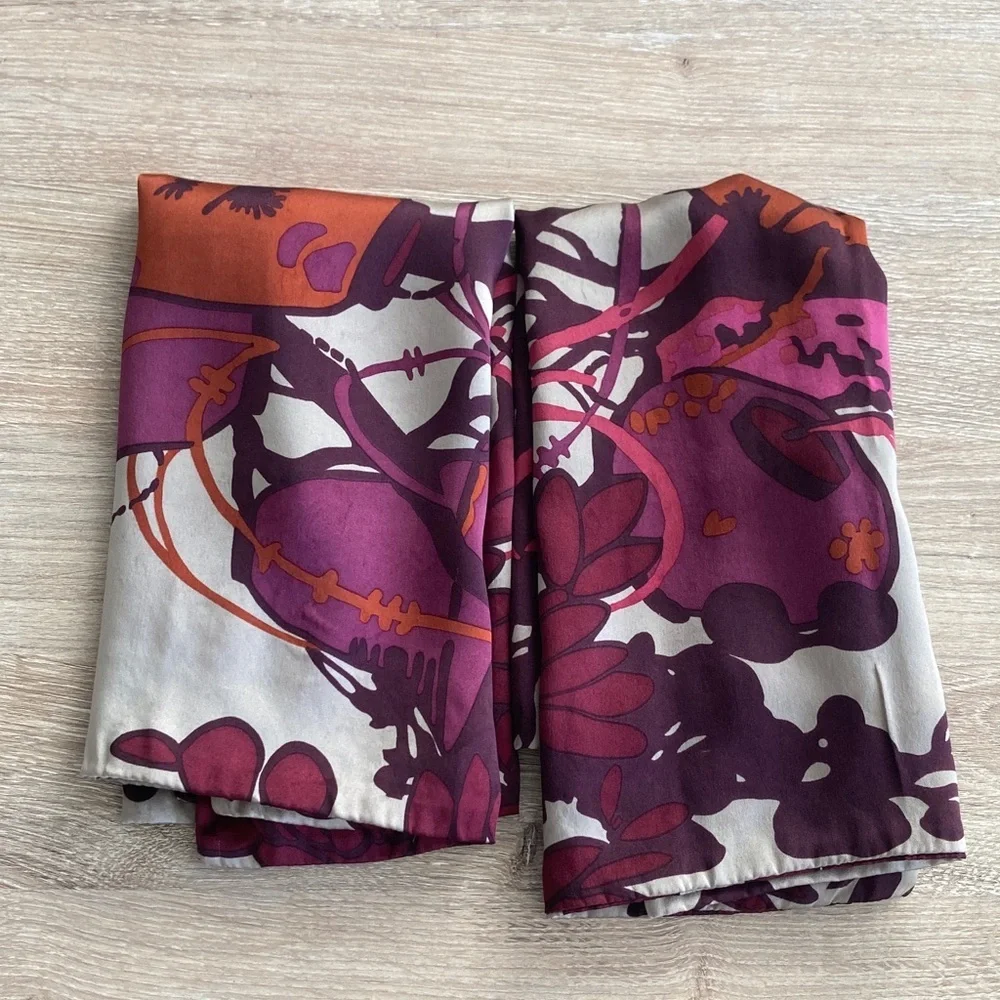 West Elm Decorative Silk Pillow Cover in Plum and Taupe Floral